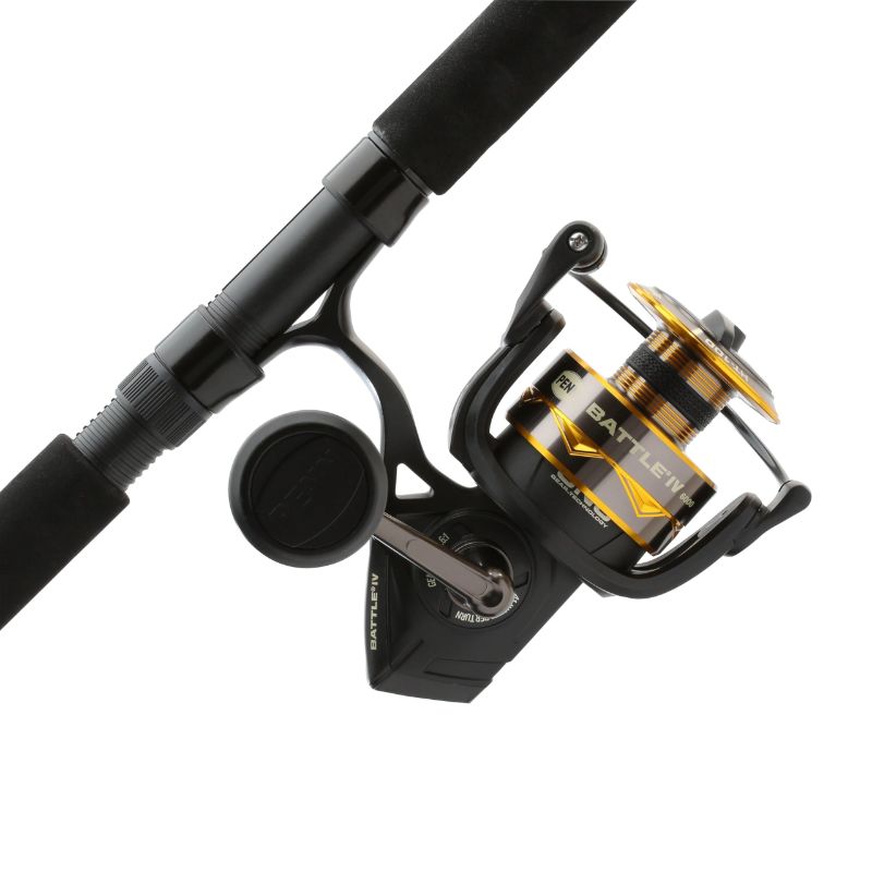 Photo 1 of ***tip is broken off****PENN 6'6" Battle IV Spinning Fishing Rod and Reel Combo Kit, 6000 Reel, CNC Gear Technology, Full Metal Body and Sideplate, HT-100 Drag System