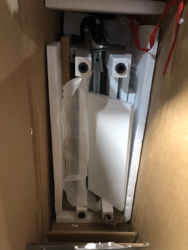 Photo 1 of YITAHOME Small Solid Wood Top Kitchen Island Cart on Wheels with Storage, Rolling Portable Dining Room Serving Utility Carts Mobile Movable with 3 Drawers Cabinet, Oak & White