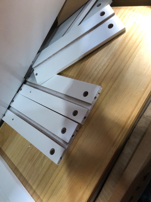 Photo 1 of YITAHOME Small Solid Wood Top Kitchen Island Cart on Wheels with Storage, Rolling Portable Dining Room Serving Utility Carts Mobile Movable with 3 Drawers Cabinet, Oak & White