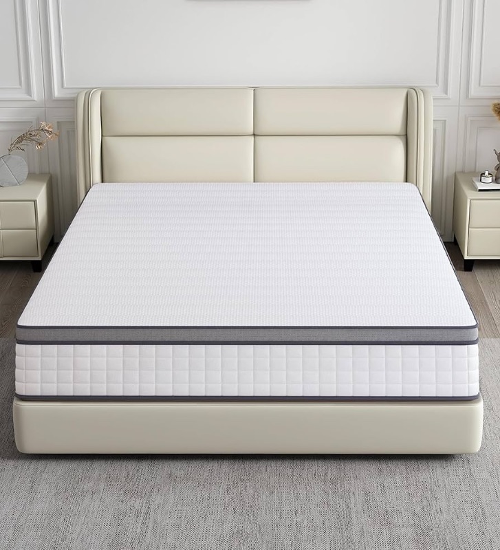 Photo 1 of ***FACTORY SEALED***Full Size Mattress,10 Inch Full Mattress in a Box,Hybrid Memory Foam Full Size Mattresses,Medium Firm Soft and Comfort White Mattress,CertiPUR-US.