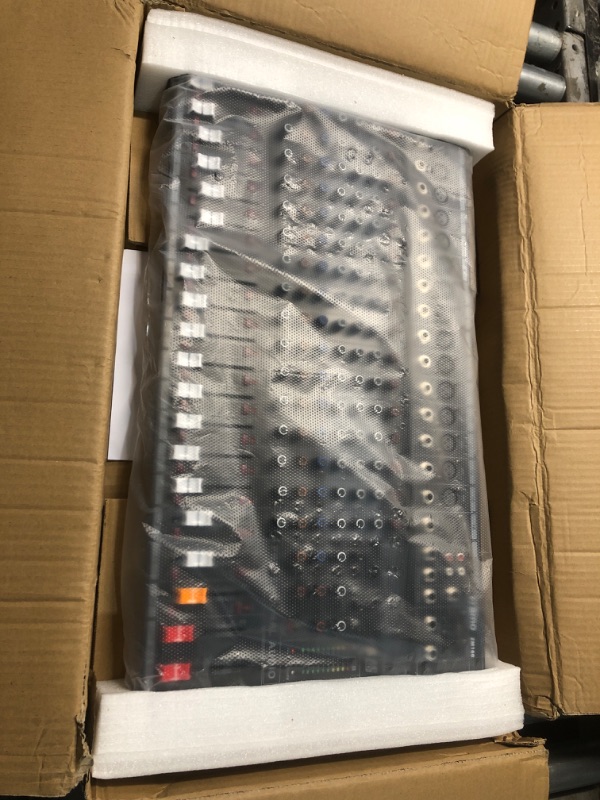 Photo 4 of ***MISSING POWER CORD - UNABLE TO TEST***
ZRAMO ZM160 8/12/16 Channel Audio Mixer Sound Mixing Console with Multi-Track USB Bluetooth and 48V Phantom power For Studio Karaoke PC Live Performance KTV Home Stage Music Effects0