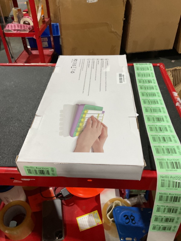 Photo 1 of Wireless Keyboard and Mouse Combo, Retro Round Keycaps, Cute Full-Size Typewriter Keyboard with Phone Holder, Sleep Mode, Click Soft, 2.4GHz Cordless Connection for Windows/PC/Laptop (Purple-Colorful)