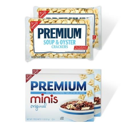 Photo 1 of *9/24/2024* Premium Soup & Oyster Crackers and Minis Saltine Crackers Variety Pack 4 Packs
