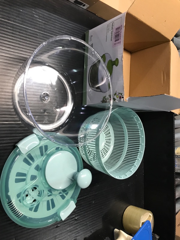 Photo 4 of **FOR PARTS ONLY****(READ NOTES)
Manual Salad Spinner Large 5L Capacity, Fruits and Vegetable Washer Dryer With Secure & Rotary Handle? BPA Free ?blue?