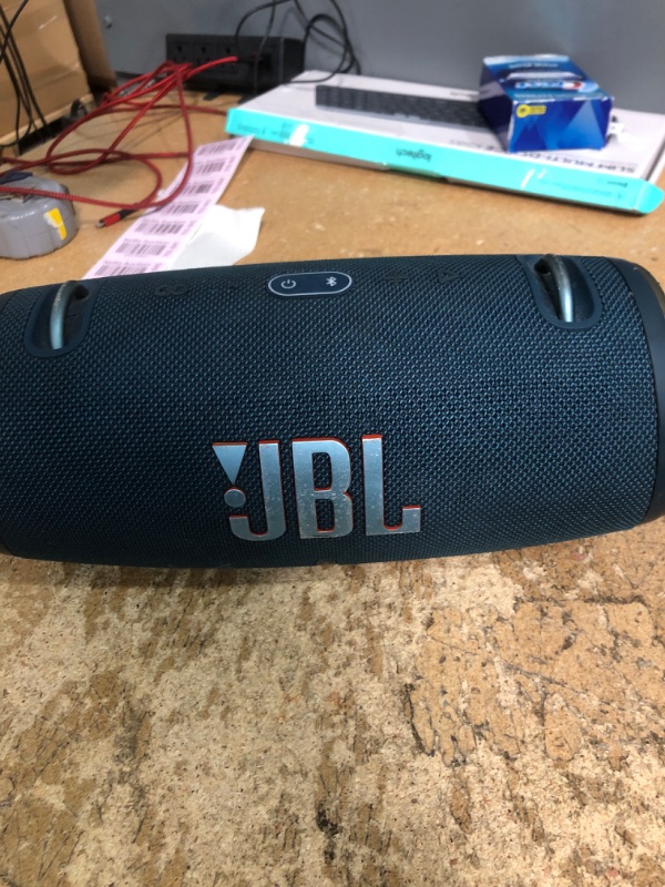 Photo 3 of **UNTESTED** JBL Xtreme 3 Portable Bluetooth Speaker (Blue)