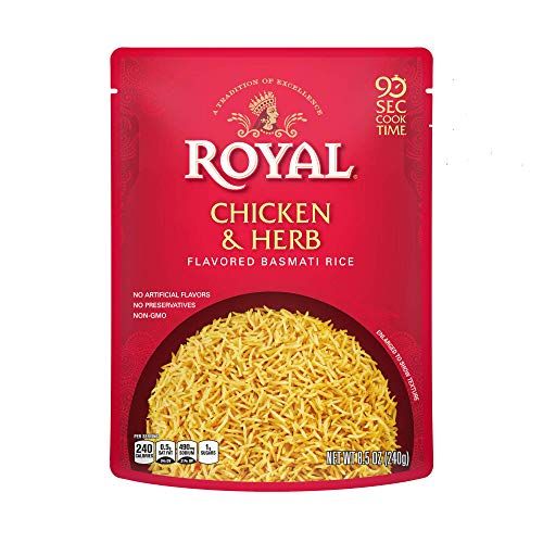 Photo 1 of Authentic Royal Ready to Heat Rice, Chicken & Herb, 4 Count