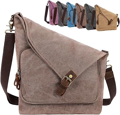 Photo 1 of AMHOO CANVAS CROSSBODY HOBO BAG TORES COFFEE