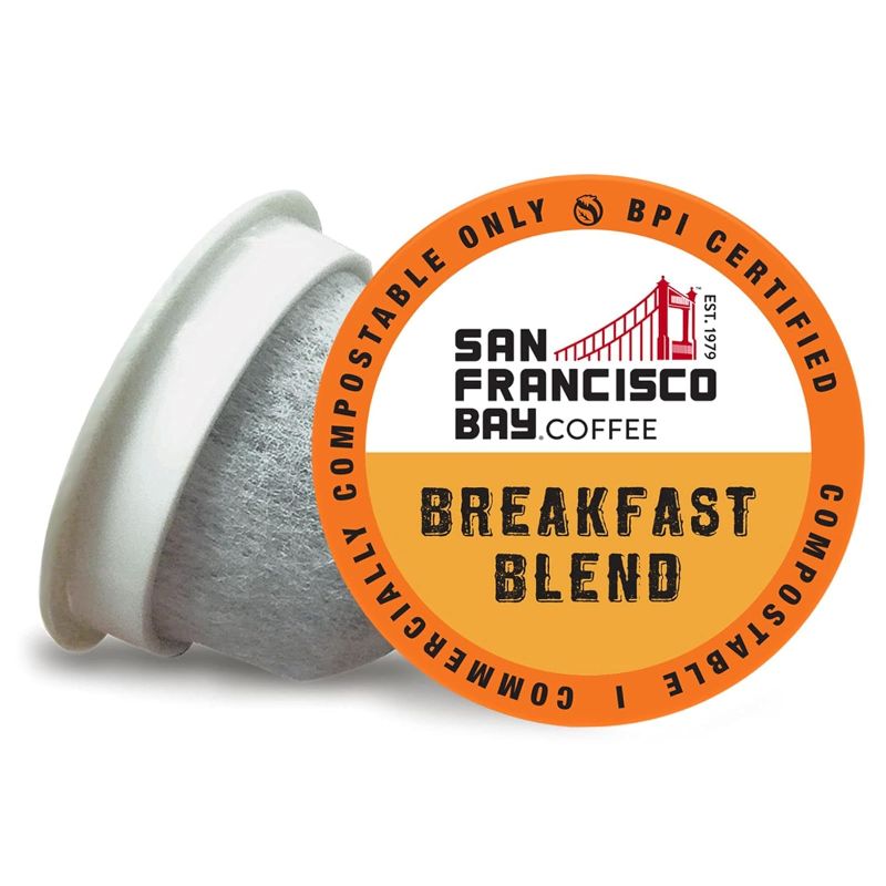 Photo 1 of 
San Francisco Bay Compostable Coffee Pods - Breakfast Blend (80 Ct) K Cup Compatible including Keurig 2.0, Medium Roast
