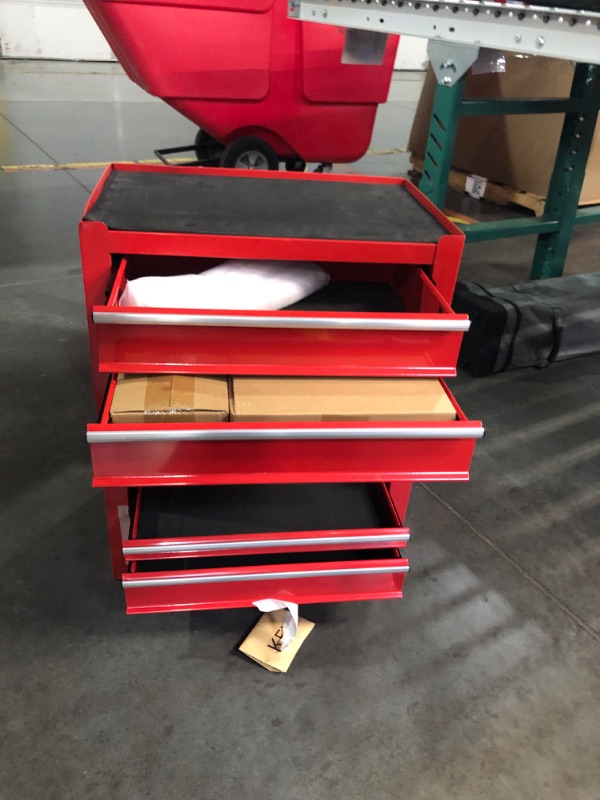 Photo 11 of ***USED - MAJOR DAMAGE - MISSING PARTS - SEE COMMENTS***
Tool Chests, 6-Drawer Rolling Tool Storage Cart with Detachable Tray, Multi-Functional Handles, Adjustable Shelves, Secure Locking System, Heavy-Duty Wheels, Ideal for Garage, Workshop 6-Drawers Hig