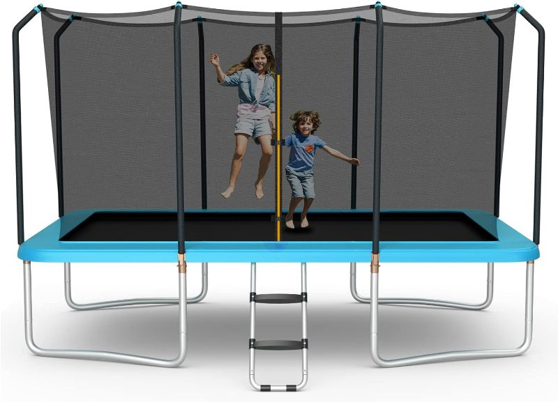 Photo 1 of 8/10/12 FT Outdoor Recreational Backyard Stable, Strong Heavy Duty Trampoline with Safety Enclosure Net, AntiRust Coating, Kids and Adults, Spring Cover Padding(unknown brand)