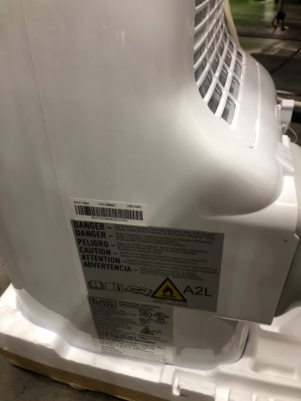 Photo 4 of ***USED - DAMAGED - MISSING PARTS - SEE COMMENTS***
BLACK+DECKER 10,000 BTU Portable Air Conditioner up to 450 Sq.Ft. with Remote Control,White White 1 Count (Pack of 1)