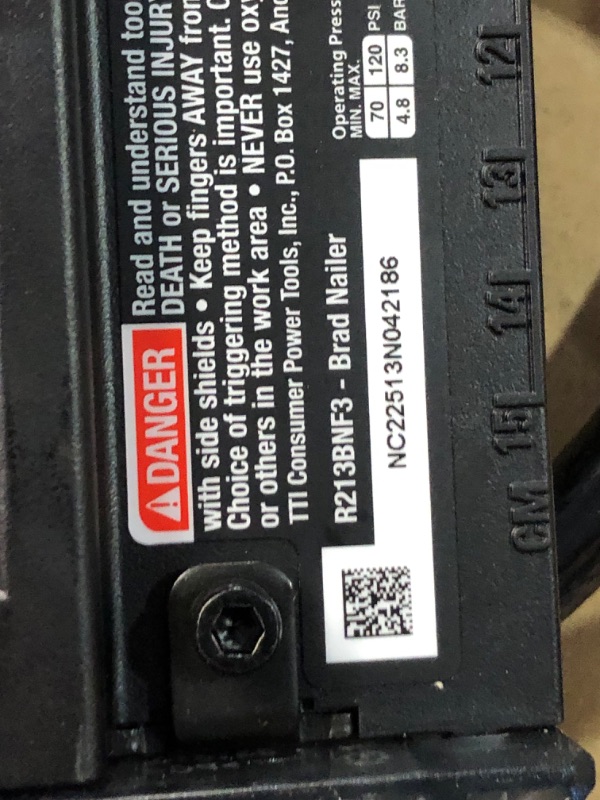 Photo 4 of ***USED - POWERS ON - UNABLE TO TEST FURTHER***
RIDGID 6 Gal. Electric Pancake Air Compressor and Pneumatic 18-Gauge 2-1/8 in. Brad Nailer