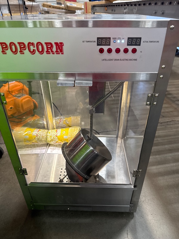 Photo 2 of 12 OZ Large Popcorn Machine for Movie Night, Commercial Popcorn Popper Machine with 10 PACK Popcorn Buckets, Temperature Control with Digital Display,Old Fashion Popcorn Machine Movie Theater Style