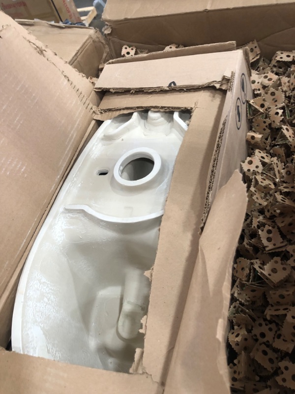 Photo 2 of ***Parts Only***American Standard 610AA001.020 Champion PRO Two-Piece Toilet with Slow-Close Seat and Wax Ring, Elongated Front, Chair Height, White, 1.28 gpf Chair Height Elongated Tank + Bowl + Seat + Wax Ring