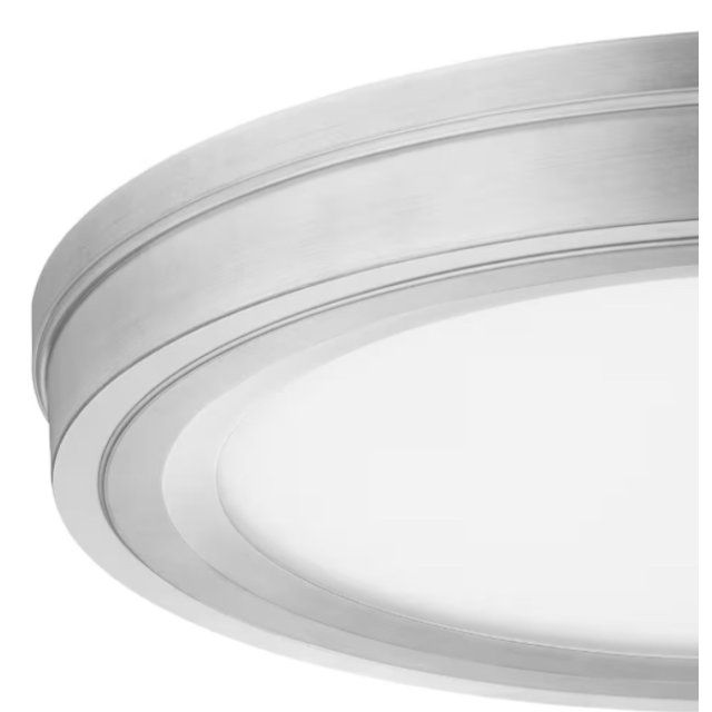 Photo 1 of 12 inch low profile flush mount led ceiling light brushed nickel ( 1 pack)