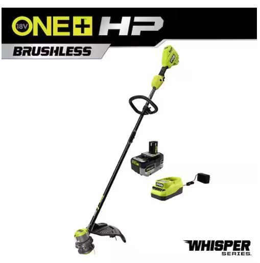 Photo 1 of 
RYOBI
ONE+ HP 18V String Trimmer  Brushless Whisper Series 15 in. Cordless Battery