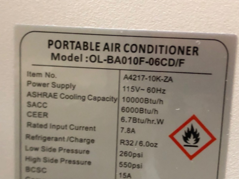 Photo 2 of 10,000 BTU Portable Air Conditioners, Portable AC With Remote for Room to 450 sq.ft 3 in 1 Air Conditioner With Dehumidification/Air Circulation/Timer And Window Kit
