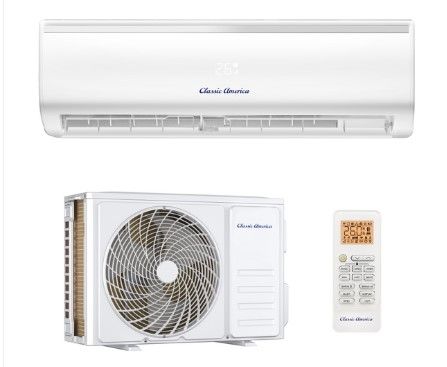 Photo 1 of *****MISSING CONDENSER UNIT***  Classic America WiFi Alexa Ready Ductless Wall Mount Mini Split Inverter Air Conditioner with Heat Pump, Full Set (9000 BTU 23 SEER2 120VAC), Includes Installation Kit