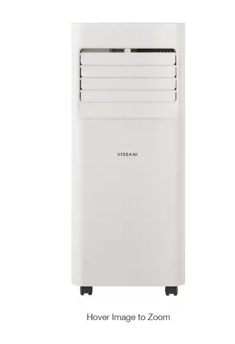 Photo 1 of 5,000 BTU 115-Volt Portable Air Conditioner for 150 sq. ft. Rooms with Dehumidifier and Remote in White
