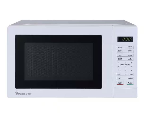 Photo 1 of 0.7 cu. ft. 700-Watt Countertop Microwave in White
