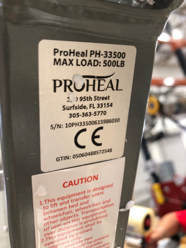 Photo 5 of ***USED - LIKELY MISSING PARTS - UNABLE TO VERIFY FUNCTIONALITY***
ProHeal Electric Lift - Safe and Easy Full Body Patient Transfer Lifter for Home Use and Facilities - Floor, Low Bed and Chair Lifting, 500 Pound Weight Capacity, 6 Point Spreader Bar