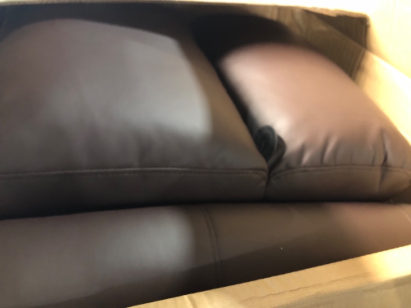 Photo 1 of ***ONLY ONE RECLINER INCLUDED*** YITAHOME Push Back Recliner Chair Set of 1, Leather Recliner with Comfortable Arms and Back, Accent Chair Single Sofa Adjustable for Living Room, Home Theater Seating, Brown