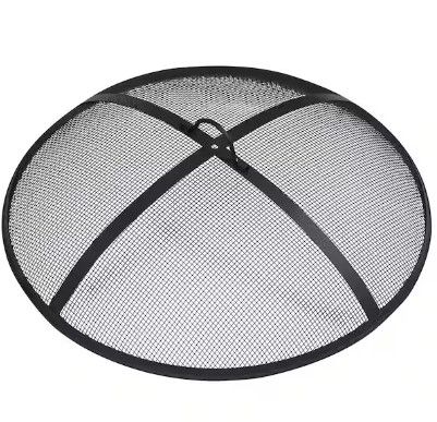 Photo 1 of 36 in. Round Black Steel Fire Pit Spark Screen
94
