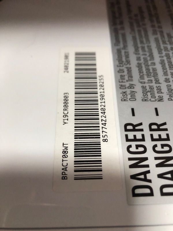 Photo 4 of ***NONREFUNDABLE - THIS SALE FINAL -  PARTS ONLY - SEE COMMENTS***
BLACK+DECKER 8,000 BTU Portable Air Conditioner up to 350 Sq.Ft.with Remote Control, White