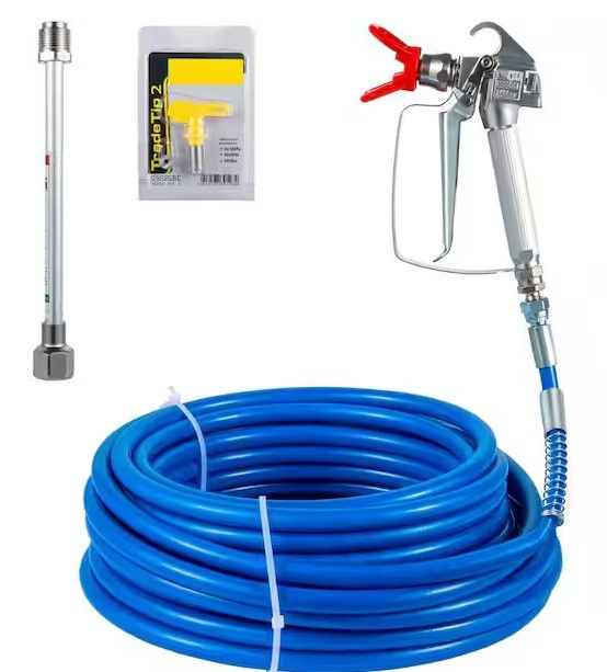 Photo 1 of Airless Paint Spray Hose Kit 50ft 1/4in. Swivel Joint 3600psi with 517 Tip
