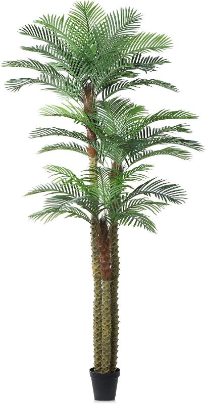 Photo 1 of *DAMAGE TREE//STOCK PHOTO JUST FOR REFERENCE** ** Artificial Palm Tree for Outdoor 10ft UV Resistant Fake Palm Tree Tall Fake Tropical Golden Cane Palm Plant Large Faux Palm Tree for Outside Patio, Poolside, Lawn and Indoor Decor, Set of 1
