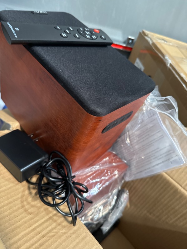 Photo 1 of **PARTS ONLY DOES NOT POWER ON*** Saiyin Bluetooth Bookshelf Speakers, 30W X 2 Powered TV Speakers with 3.5 Inch Woofer, Turntable Speakers with Optical/AUX/RCA Input for PC and TV