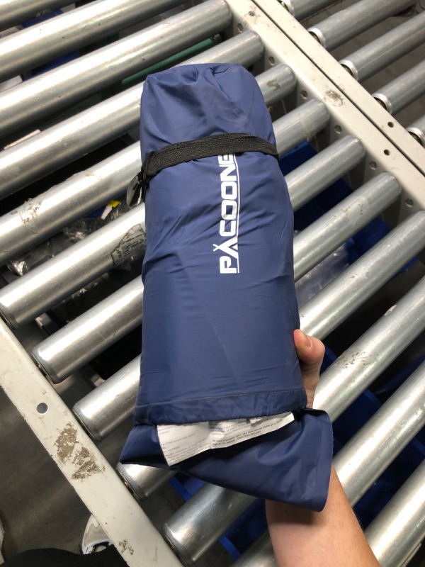 Photo 2 of (READ FULL POST) PACOONE Camping Sleeping Pad, Ultra Light Camping Pad with Pillow Built-in Foot Pump Inflatable Sleeping Pad Compact and Lightweight Air Mat (Blue)