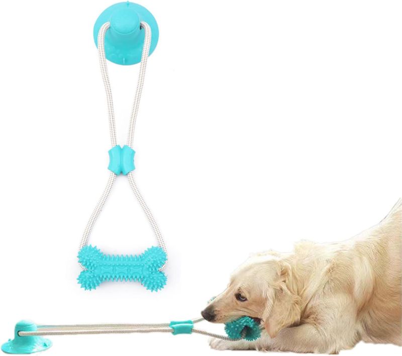 Photo 1 of 
Dog Chew Suction Cup Tug of War Toy, Interactive Dog Toy, Puppy Teething Chew Toys, Dog Chew Toy, Boredom Chews Bone (Blue Upgrade)