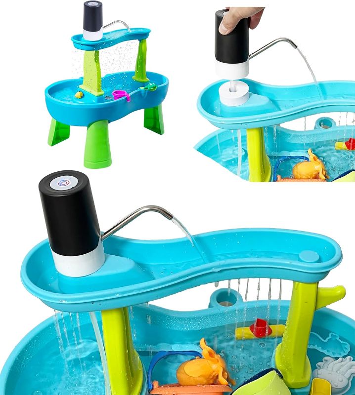 Photo 1 of  Water Table Pump Summer Water Pump for Kids Water Table Battery Cordless, Water Table Accessories, Outdoor Water Game Toys