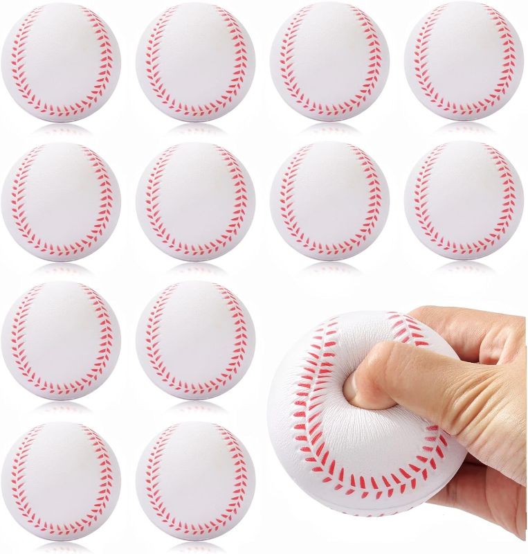 Photo 1 of 12 Pack Foam Baseballs Softballs Foam Training Ball for Kids Beginners, 9 inch Practice Baseballs Tballs, Safe Throwing, Catching and Batting Practice