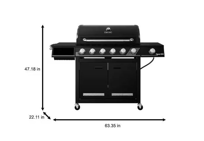 Photo 8 of (READ FULL POST) 6-Burner Natural Gas Grill in Matte Black with TriVantage Multi-Functional Cooking System
