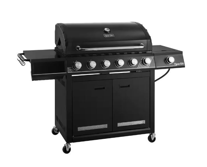 Photo 1 of (READ FULL POST) 6-Burner Natural Gas Grill in Matte Black with TriVantage Multi-Functional Cooking System
