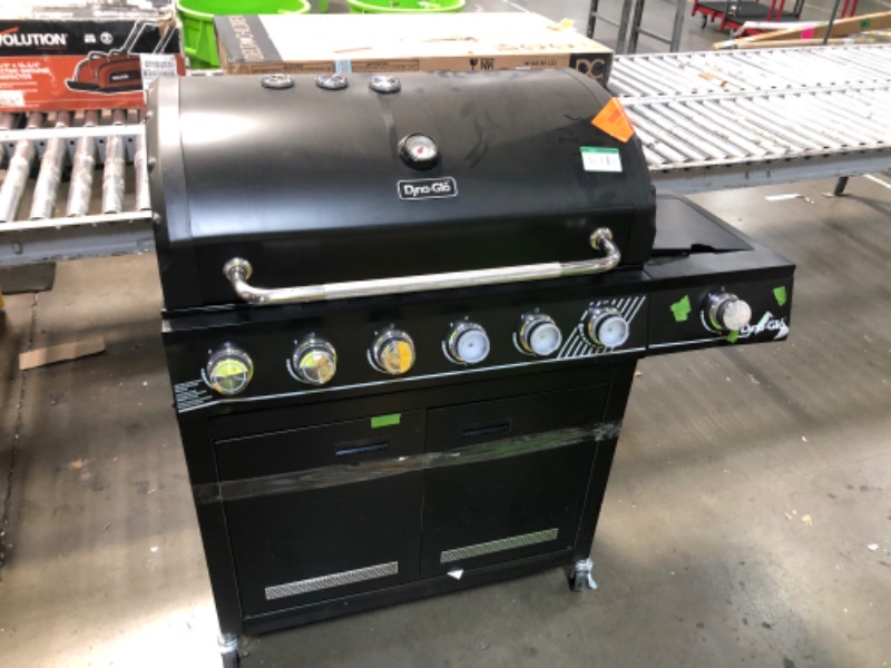 Photo 2 of 6-Burner Natural Gas Grill in Matte Black with TriVantage Multi-Functional Cooking System
