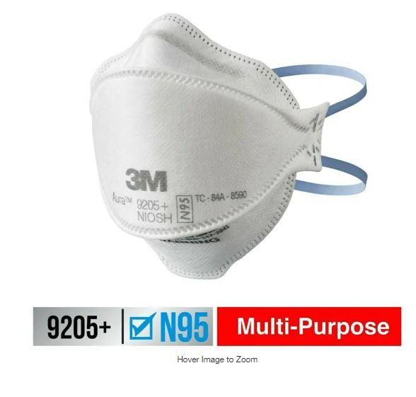 Photo 1 of 
3M
9205+ N95 Aura Particulate Disposable Respirator Foldable (10-Pack)