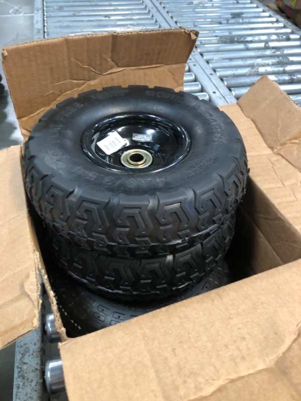 Photo 2 of 4pc Gorilla Carts 10 Inch No Flat Replacement Tire for Utility Carts GCG-4, GCG-2140, GOR4PS, GOR400, GOR4G, GOR5, GOR800(B)-COM, GOR801, and GCG-900