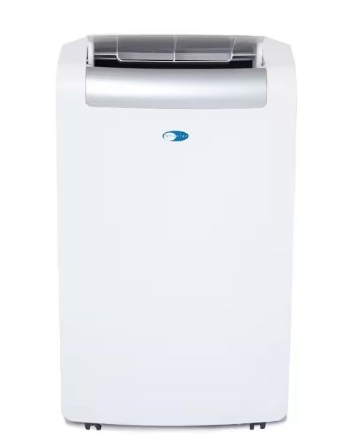 Photo 1 of 10,300 BTU (14,000 BTU ASHRAE) Portable Air Conditioner Cools 500 Sq. Ft. with Dehumidifier, Remote, and Filter in White