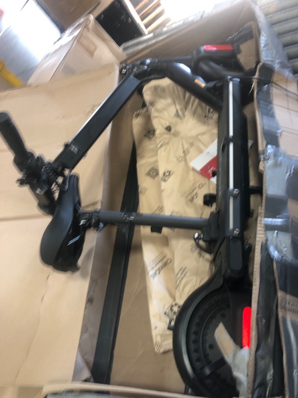 Photo 3 of * MINOR DAMAGE NON FUNCTIONAL* l* Caroma Electric Scooter with Seat, 25 Miles Long Rang & 20MPH, 10" Solid Tires Fast Electric Scooter for Adults, 500W Collapsible E Scooter with Seat, Cruising Control Seated Adult Scooter, Black