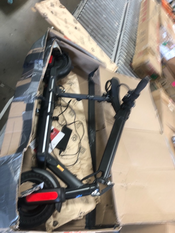 Photo 5 of * MINOR DAMAGE NON FUNCTIONAL* l* Caroma Electric Scooter with Seat, 25 Miles Long Rang & 20MPH, 10" Solid Tires Fast Electric Scooter for Adults, 500W Collapsible E Scooter with Seat, Cruising Control Seated Adult Scooter, Black