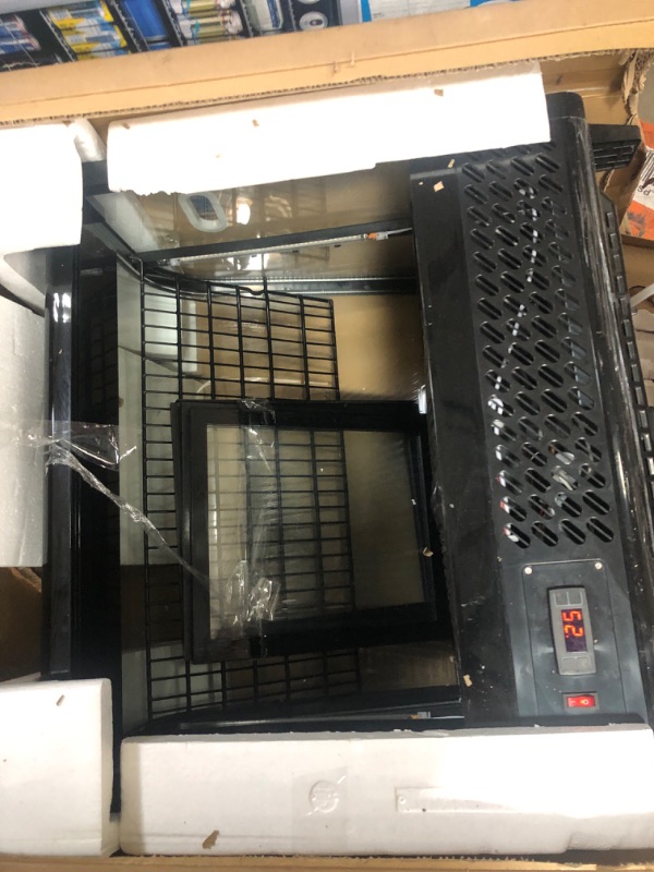 Photo 1 of * SEE NOTES* VEVOR XCW-100L 3.5 Cu.Ft./100L, 2-Tier, Countertop Pastry Case Commercial Display Refrigerator with LED Lighting, Turbo, Frost-Free Air-Cooling, Rear Sliding Door, Curved, Black
