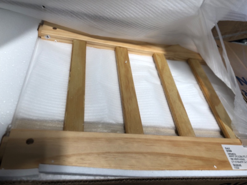 Photo 2 of * SEE NOTES* Twin House-Shaped Roof Headboard Floor Bed, , (Without Slats), Natural - Natural
