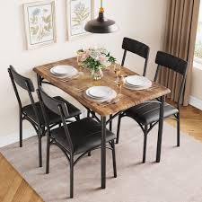 Photo 1 of * SEE NOTES* WhizMax Rustic Brown Rustic Dining Room Set with