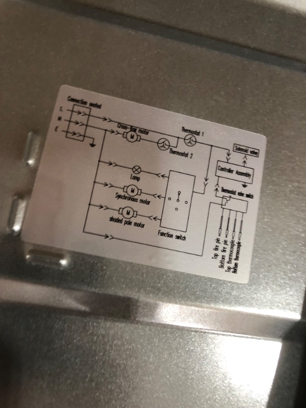 Photo 3 of **MAJOR DAMAGE**READ NOTES**
Empava 24 in. 2.3 cu. Ft. Single Gas Wall Oven Bake Broil Rotisserie Functions with Mechanical Controls-Built-in Timer-Convection Fan in Stainless Steel, Silver
