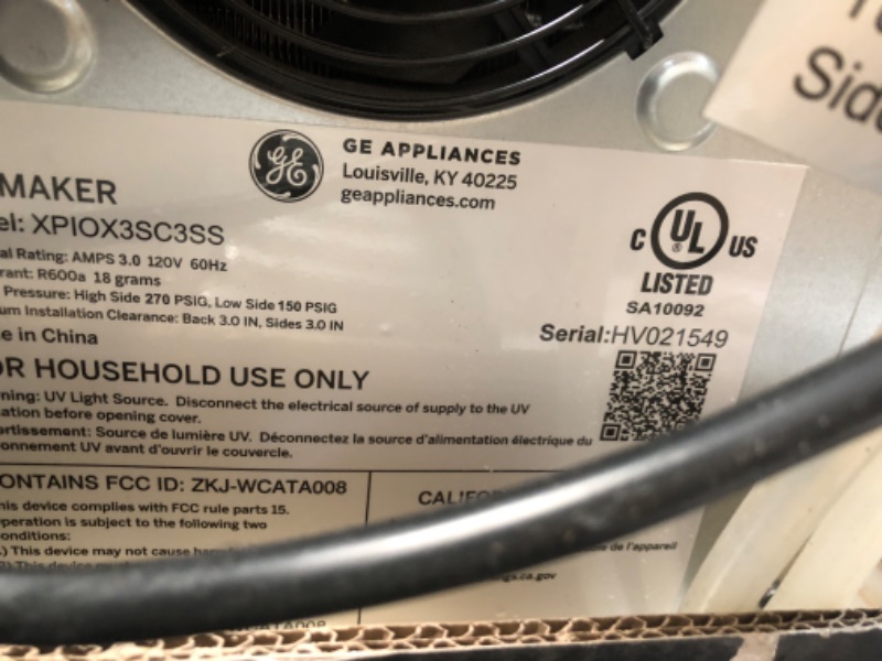 Photo 5 of * MINOR DAMAGE* GE Profile Opal 2.0 XL with 1 Gallon Tank, Chewable Crunchable Countertop Nugget Ice Maker, Scoop included, 38 lbs in 24 hours, Pellet Ice Machine with WiFi & Smart Connected, Stainless Steel Opal 2.0 + XL Side Tank Stainless Steel