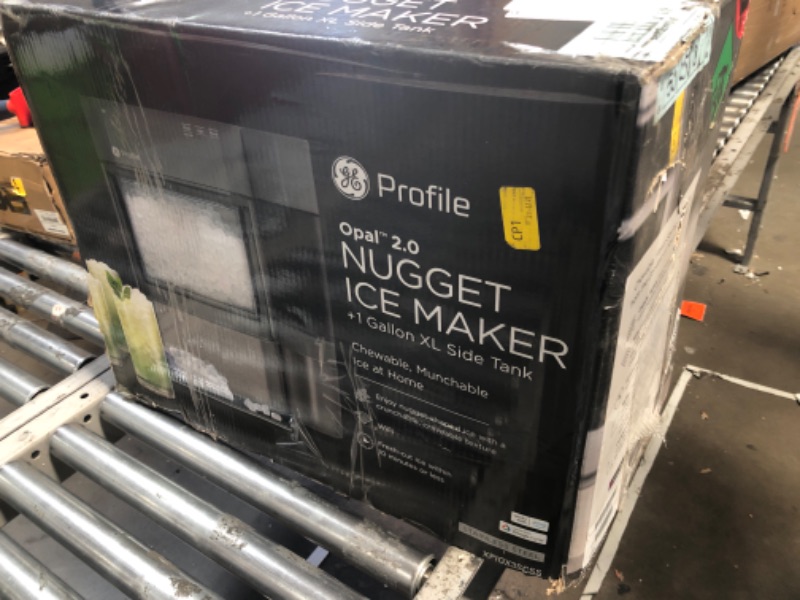 Photo 4 of * MINOR DAMAGE* GE Profile Opal 2.0 XL with 1 Gallon Tank, Chewable Crunchable Countertop Nugget Ice Maker, Scoop included, 38 lbs in 24 hours, Pellet Ice Machine with WiFi & Smart Connected, Stainless Steel Opal 2.0 + XL Side Tank Stainless Steel