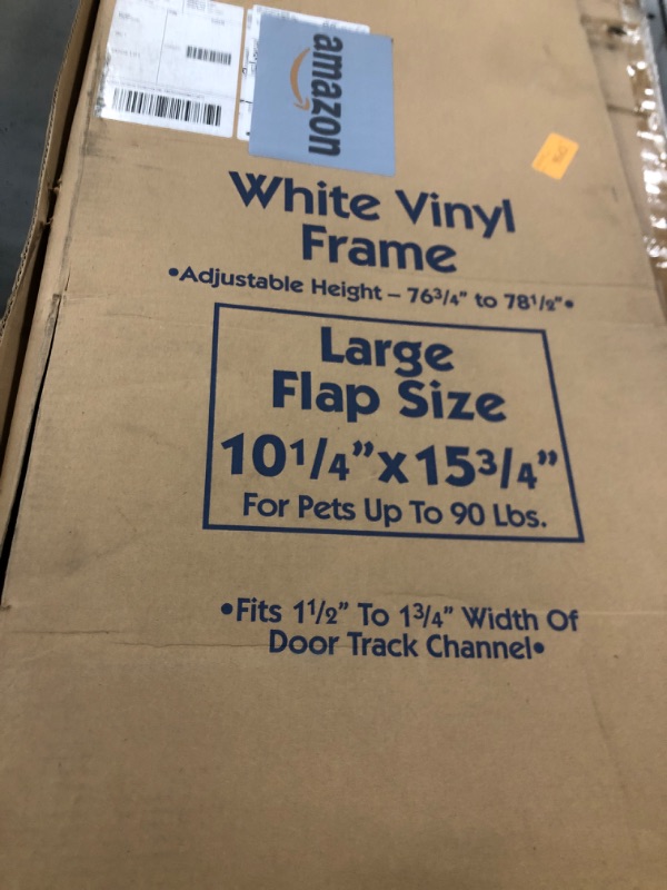 Photo 6 of ***USED - LIKELY MISSING PARTS - UNABLE TO VERIFY FUNCTIONALITY***
Perfect Pet VIP 78" Vinyl Patio Door in White, 16IN X 2.5IN X 79IN, X-Large, White
